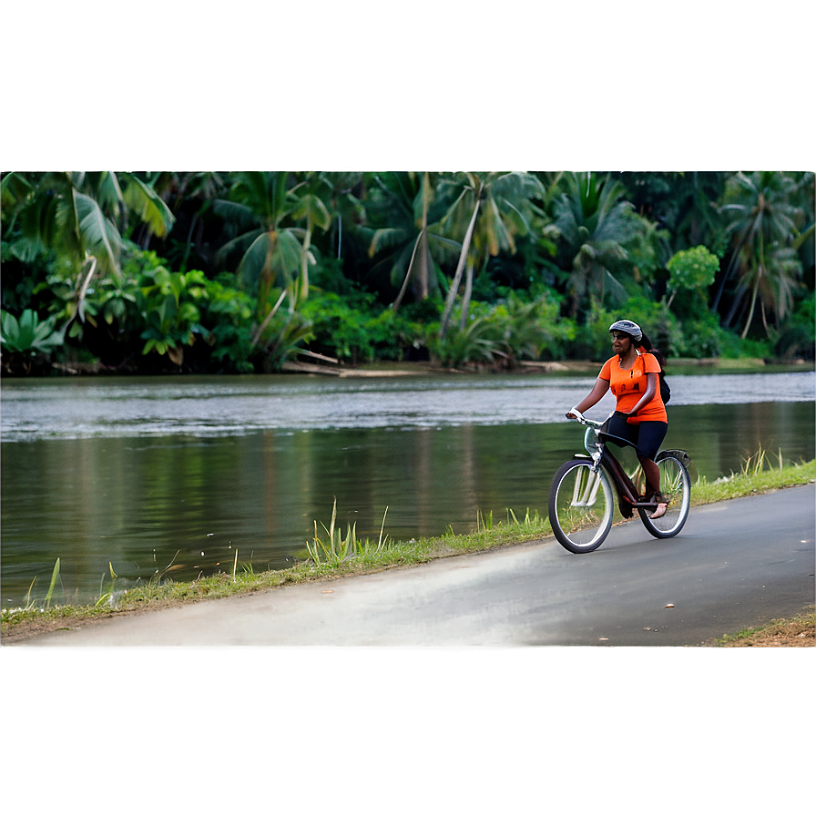 Biking Along Riverbanks Png Qjp52