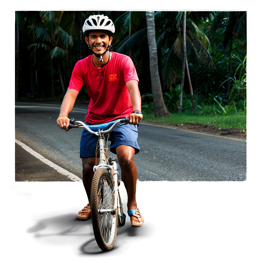 Biking On Island Paths Png Iog