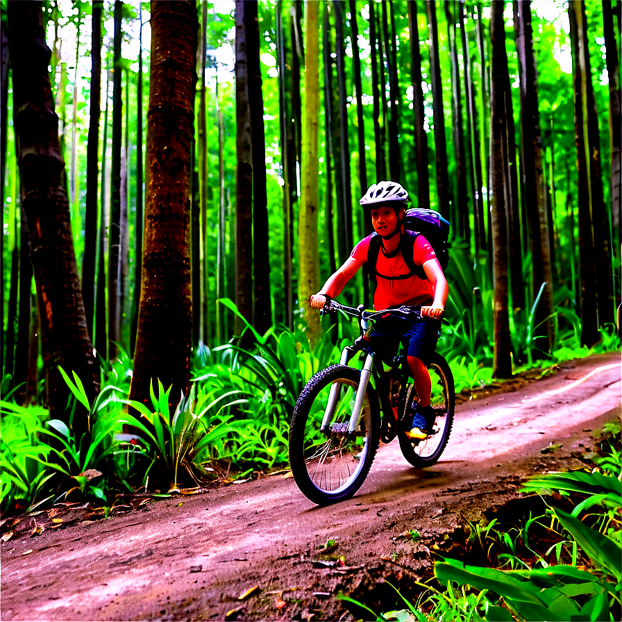 Biking Through Forests Png 06282024