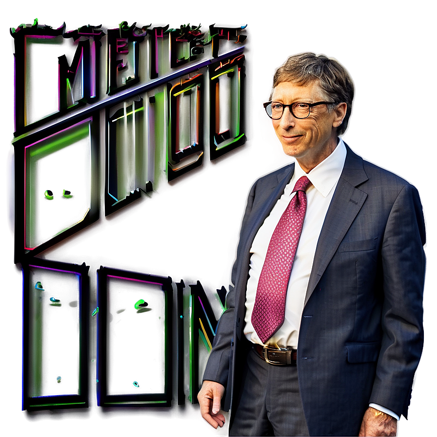 Bill Gates in Suit PNG dco PNG with transparent background