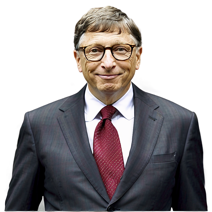 Bill Gates in Suit PNG fht PNG with transparent background