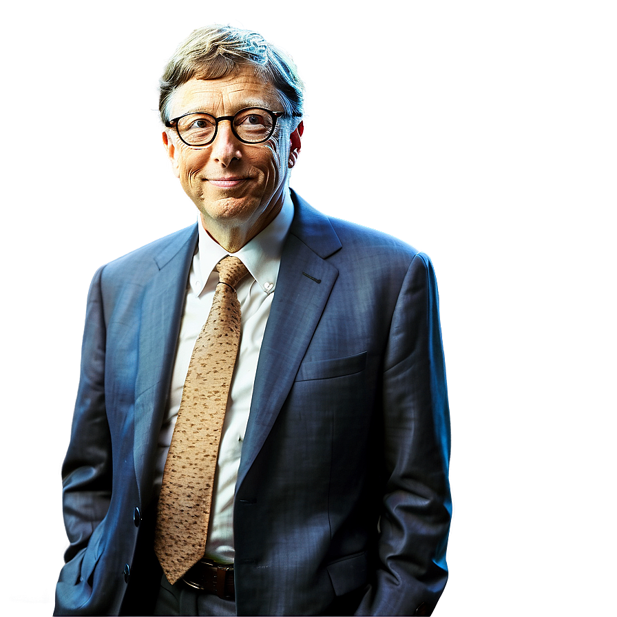Bill Gates in Suit PNG nrb PNG with transparent background