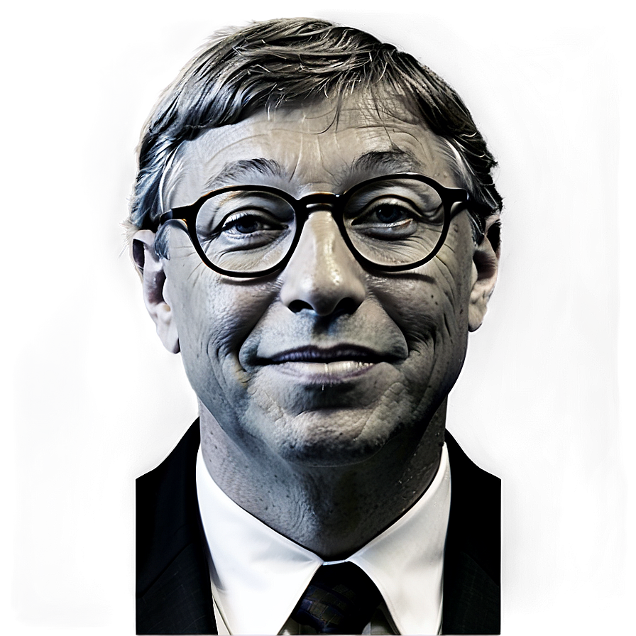Bill Gates Portrait PNG 06202024 PNG with transparent background