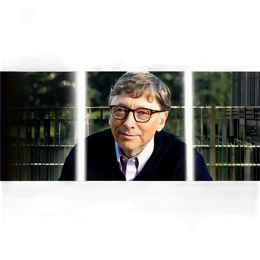 Bill Gates Portrait PNG 18 PNG with transparent background