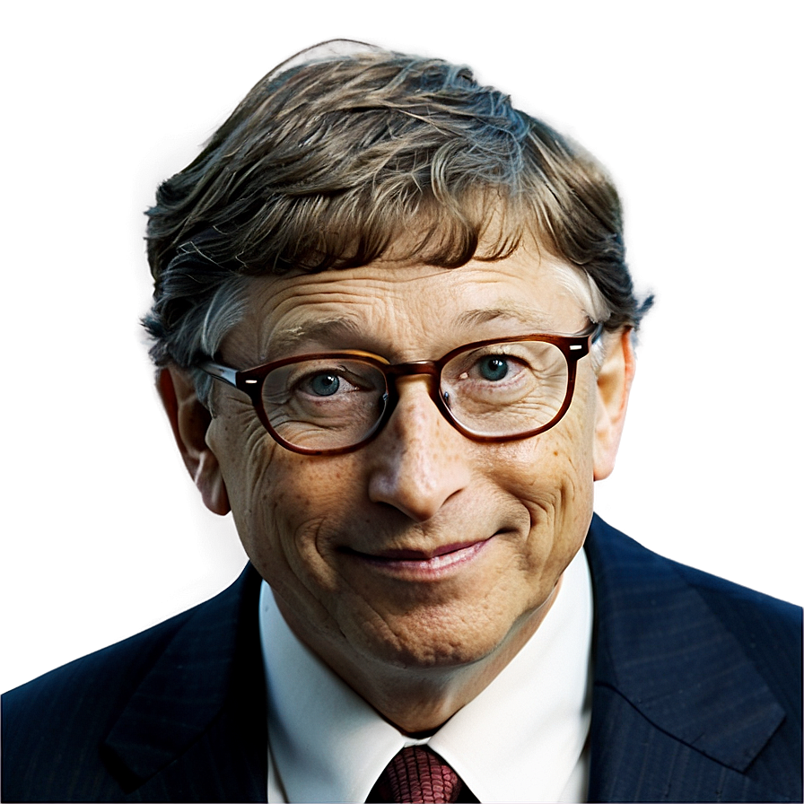 Bill Gates Portrait PNG brt98 PNG with transparent background