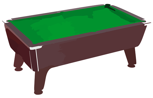 Billiard Table Vector Illustration PNG with transparent background