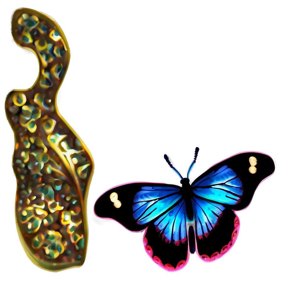 Bio-luminescent Butterfly Png Qlr34