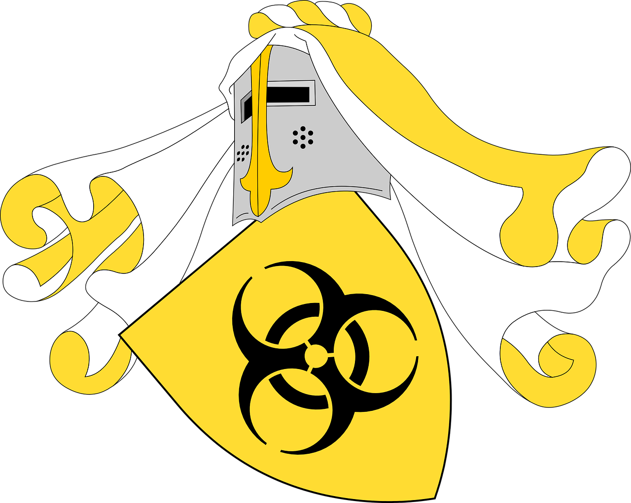 Biohazard Knight Helmet Vector