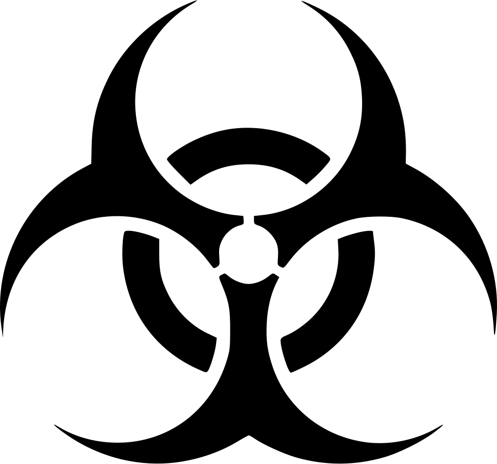 Biohazard Symbol Blackon Transparent