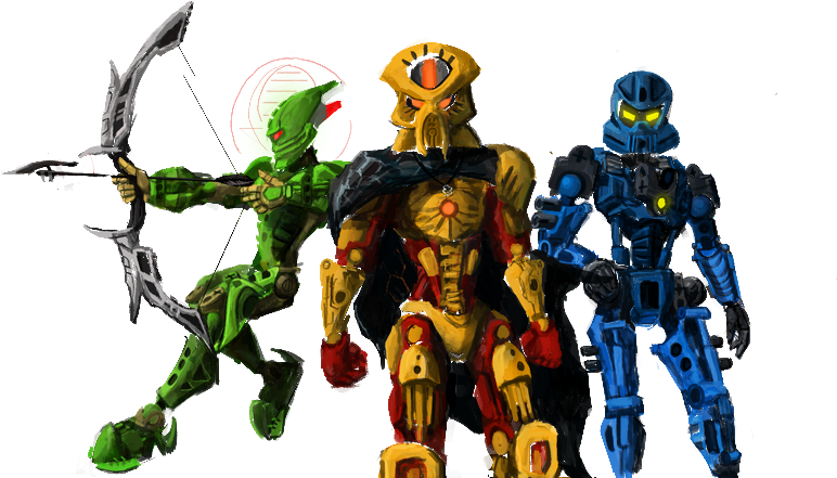 Bionicle Heroes Posing