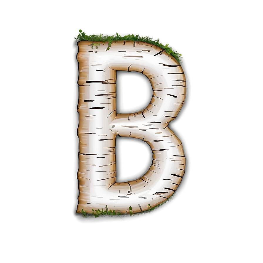 Birch Wood Letter B Png 60