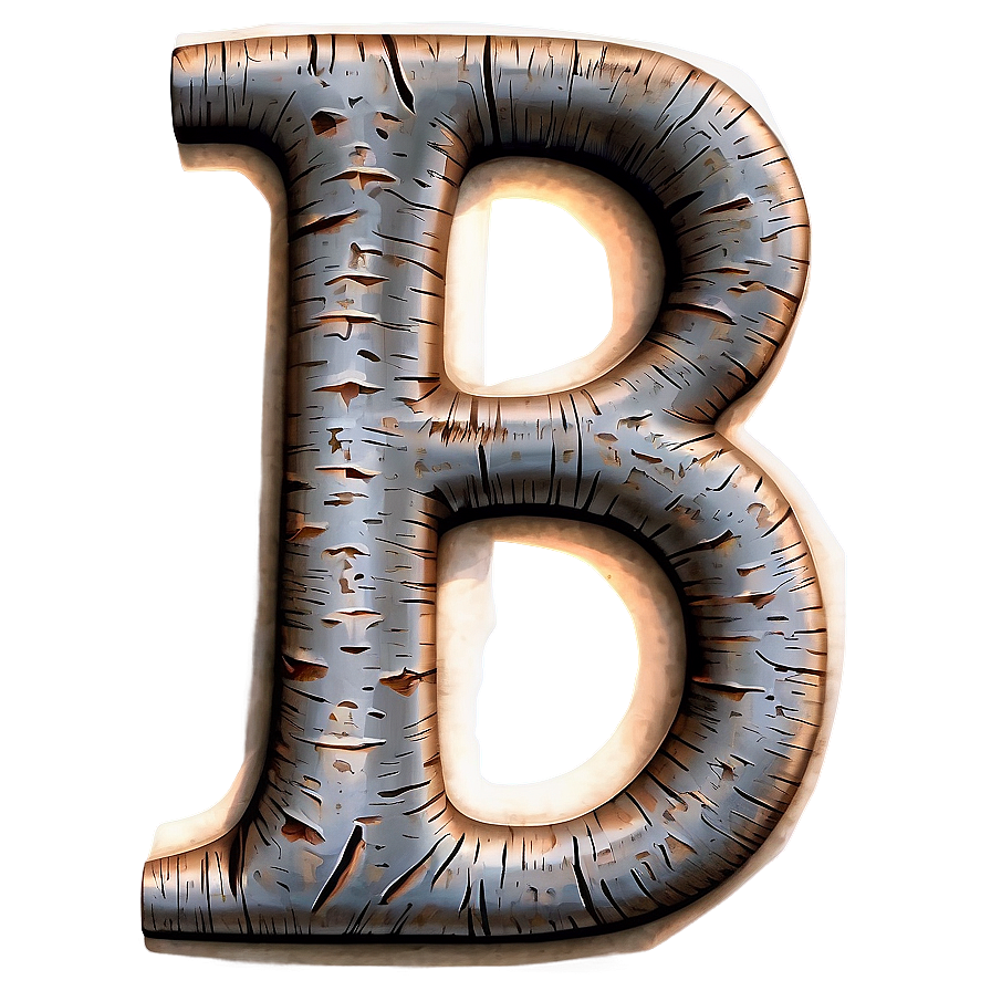 Birch Wood Letter B Png Eta