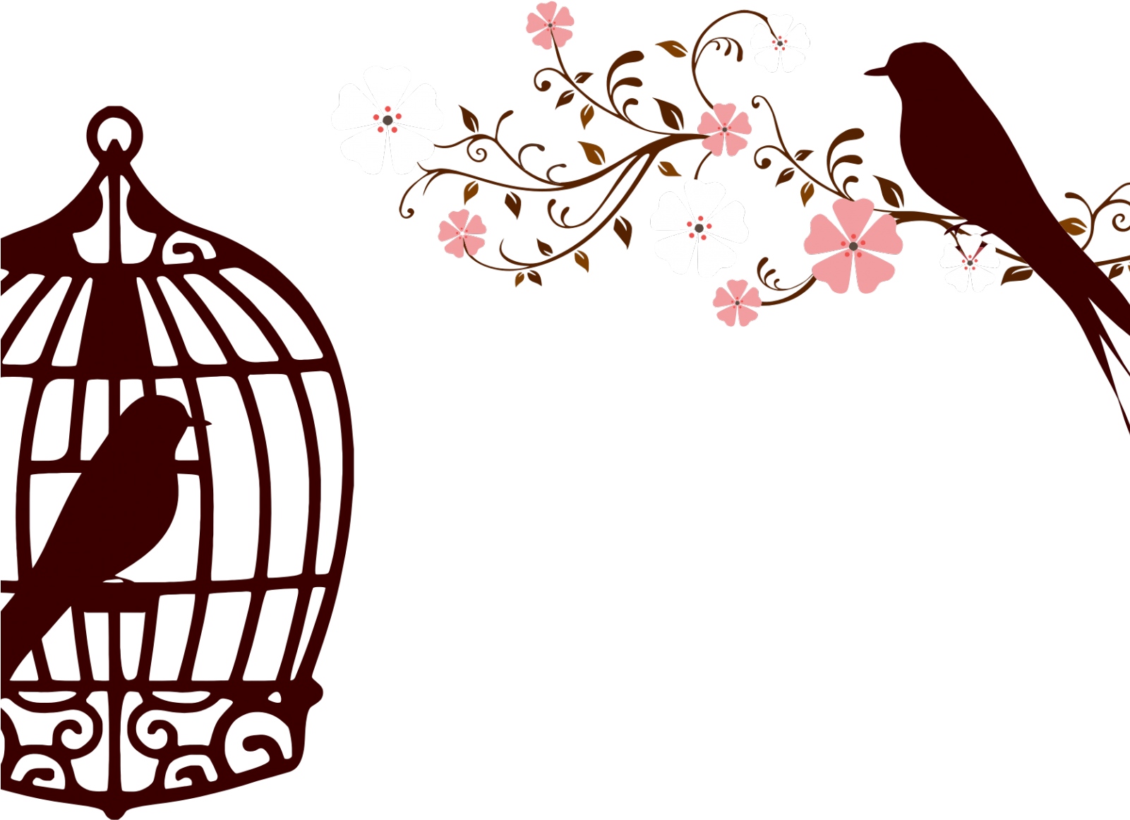 Birdand Cage Silhouette