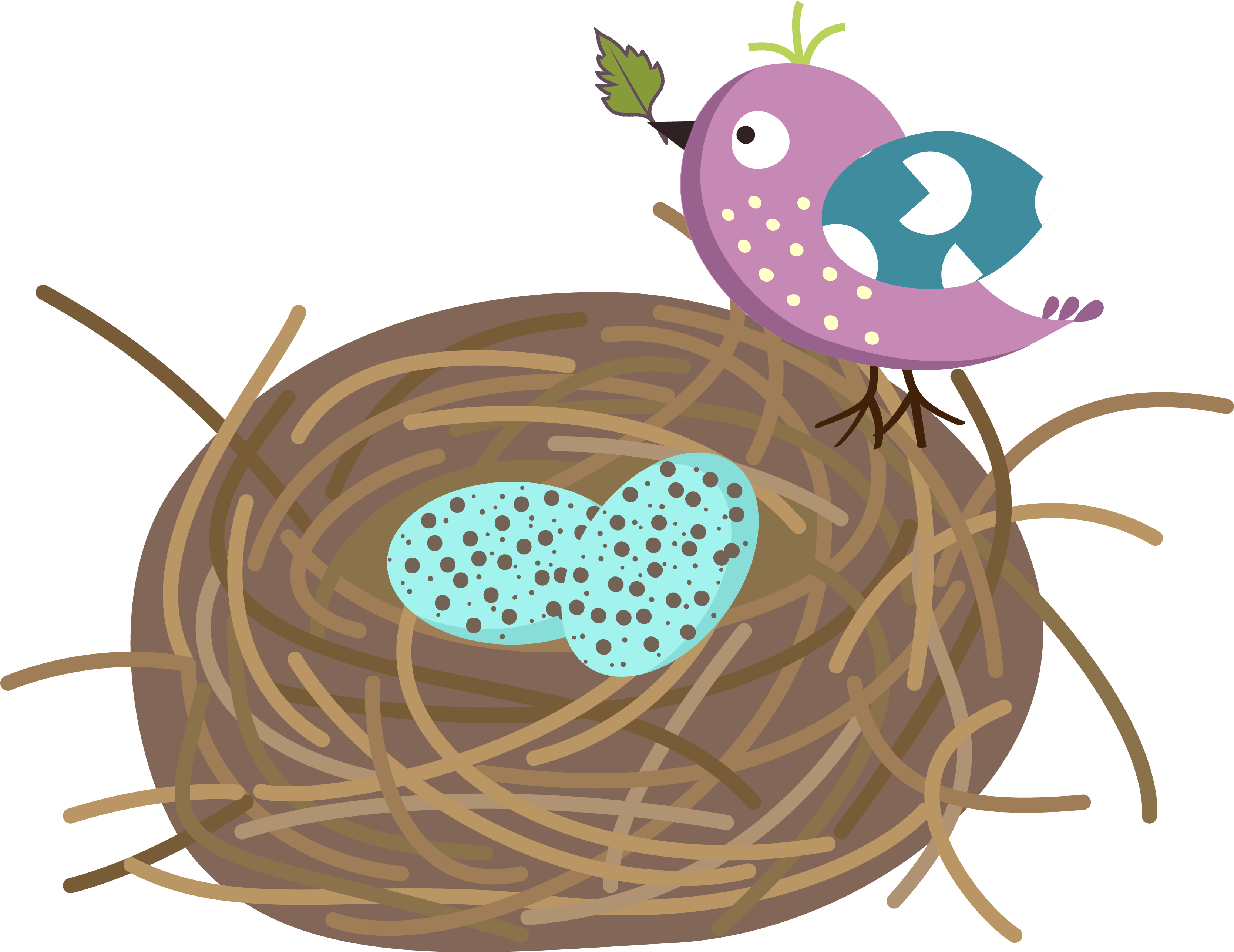 Transparent Egg Clipart Png - Nest Cartoon Png, Png Download PNG with transparent background