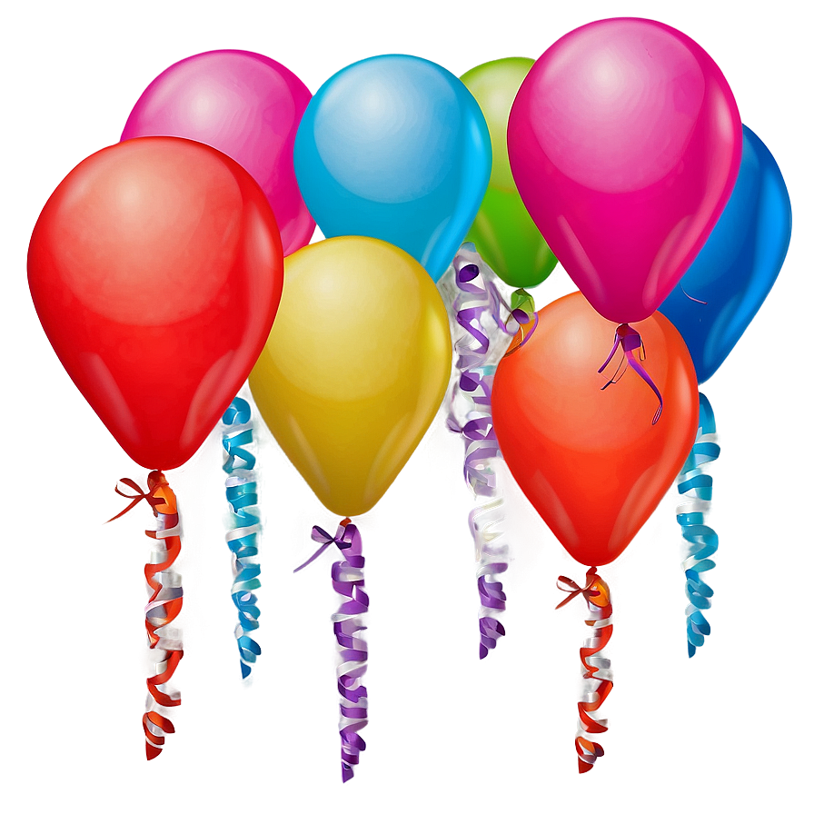 Birthday Balloon Bunch Png 06272024