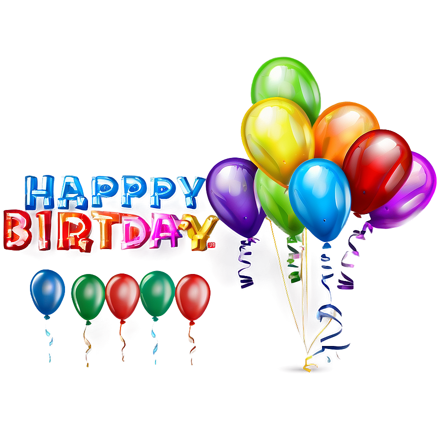 Birthday Balloon Bundle Png Qhc50