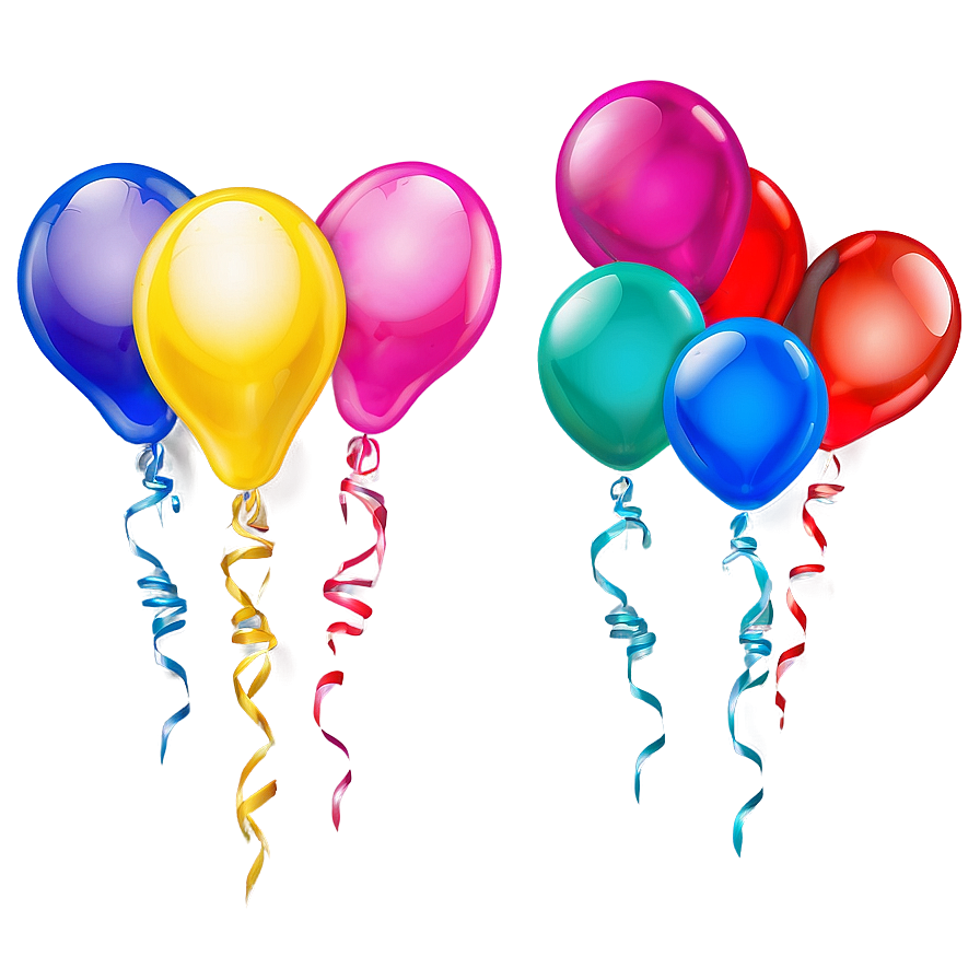 Birthday Balloon Cluster Png 16