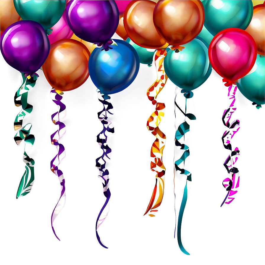 Birthday Balloon Garland Png 06272024