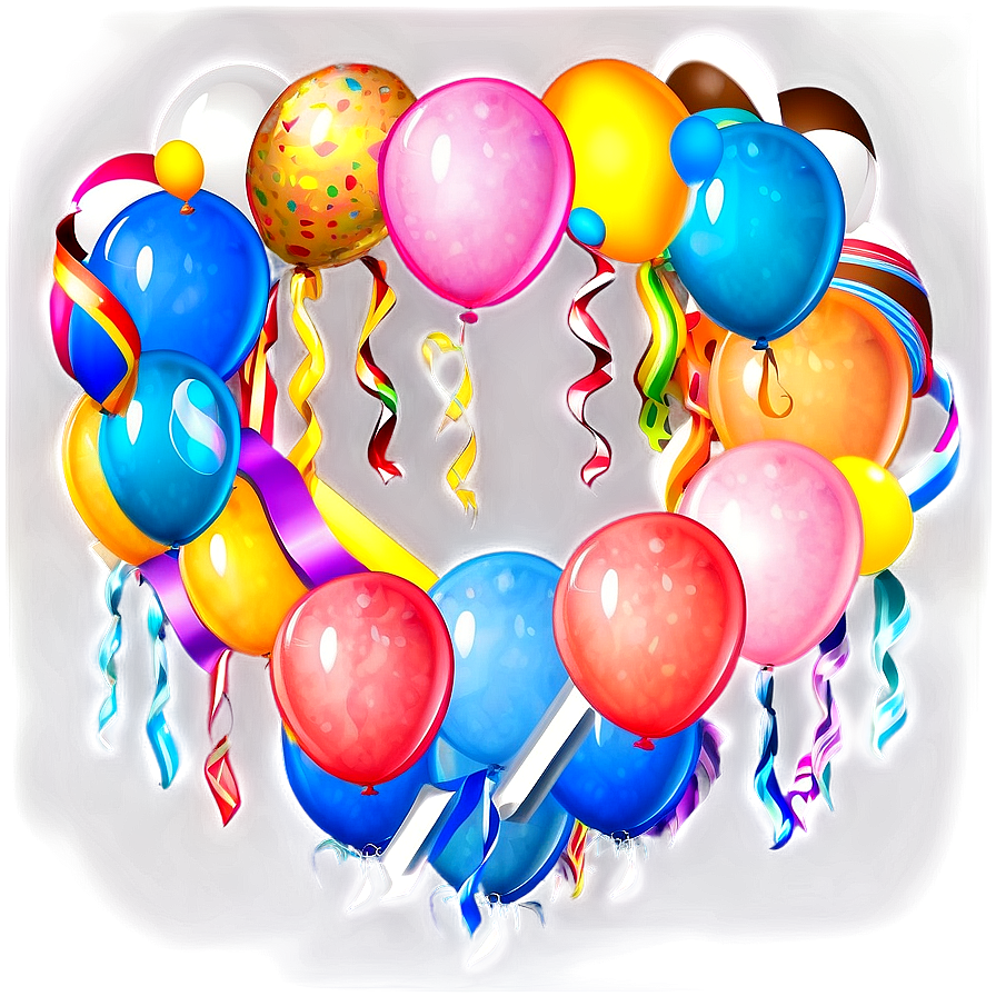 Birthday Balloon Garland Png 42