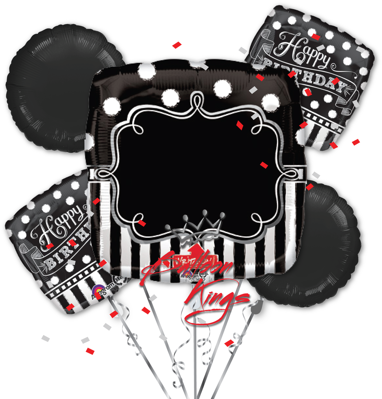 Hb Write On Chalkboard Bouquet - Personalized Chalkboard Balloon Birthday Party Supplies PNG with transparent background