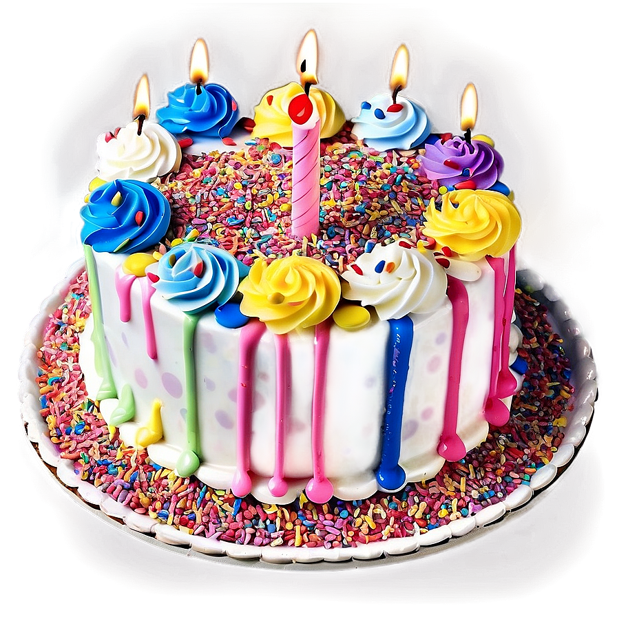 Birthday Cake With Sprinkles Png 30