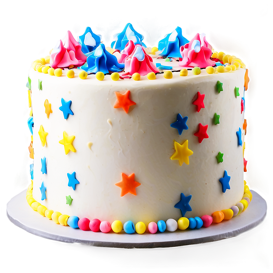 Birthday Cake With Stars Png Shf71