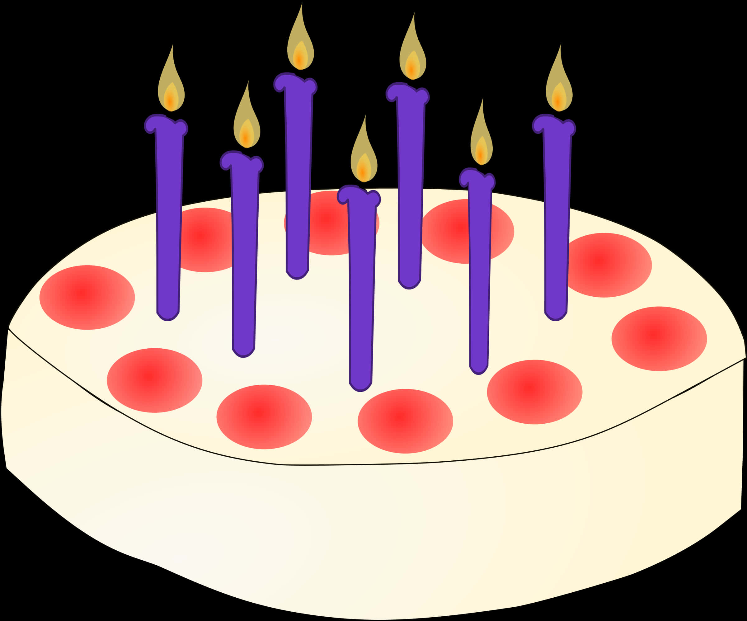 Birthday Cakewith Purple Candles