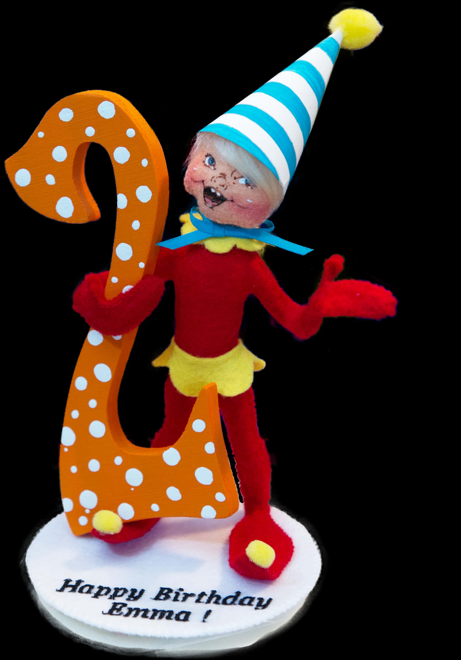 Birthday Clown Figurinewith Hat