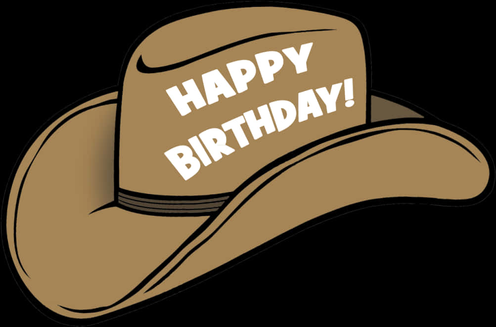 Birthday Cowboy Hat Celebration PNG with transparent background