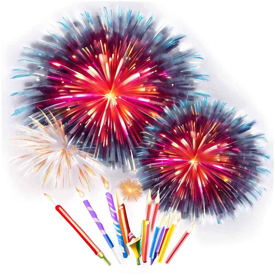 Birthday Fireworks Png 05042024