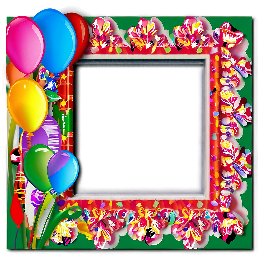 Birthday Photo Frame PNG ybw21 PNG image with a transparent background, free high-resolution download