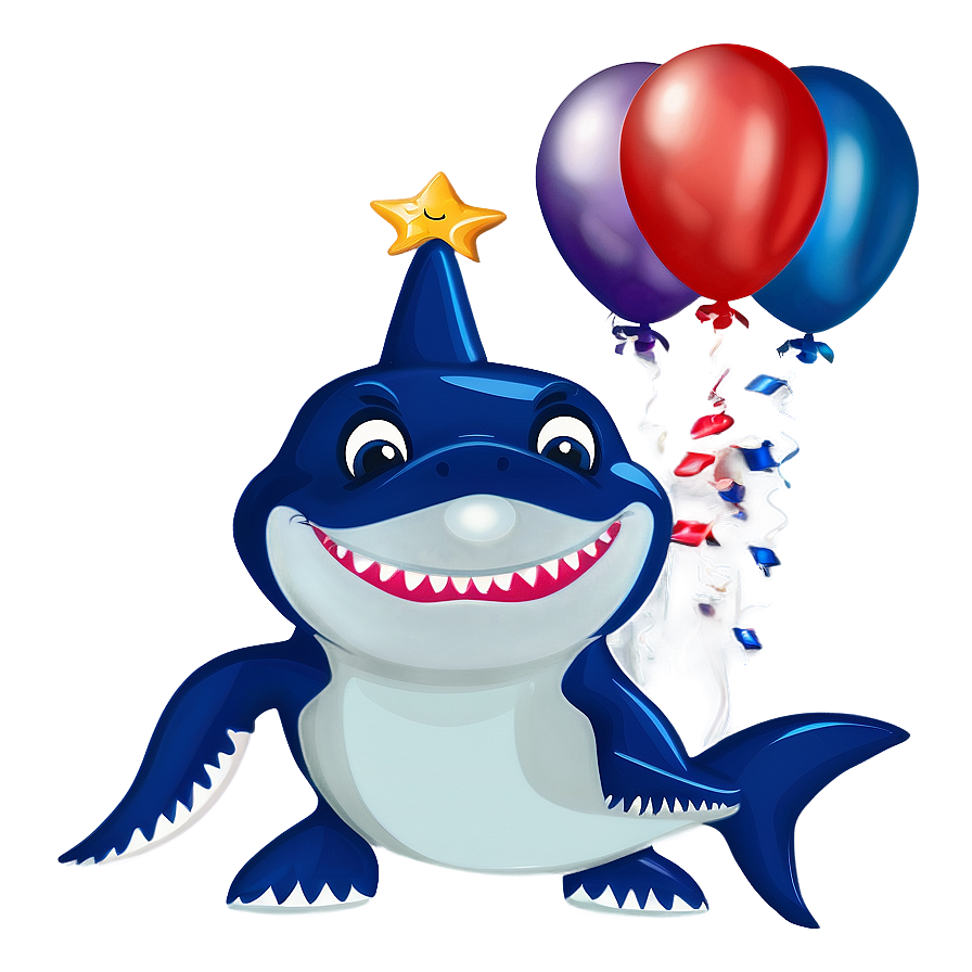 Birthday Shark Balloon Clipart Png 20