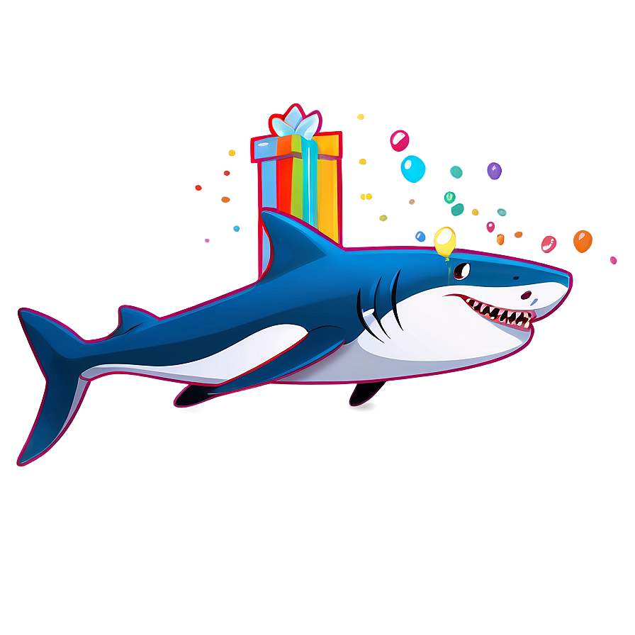 Birthday Shark Celebration Icon Png 52