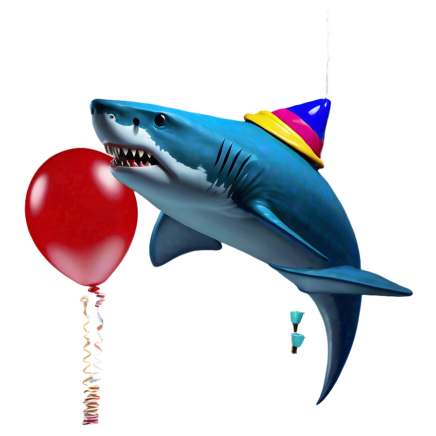 Birthday Shark Festivity Png Vwt