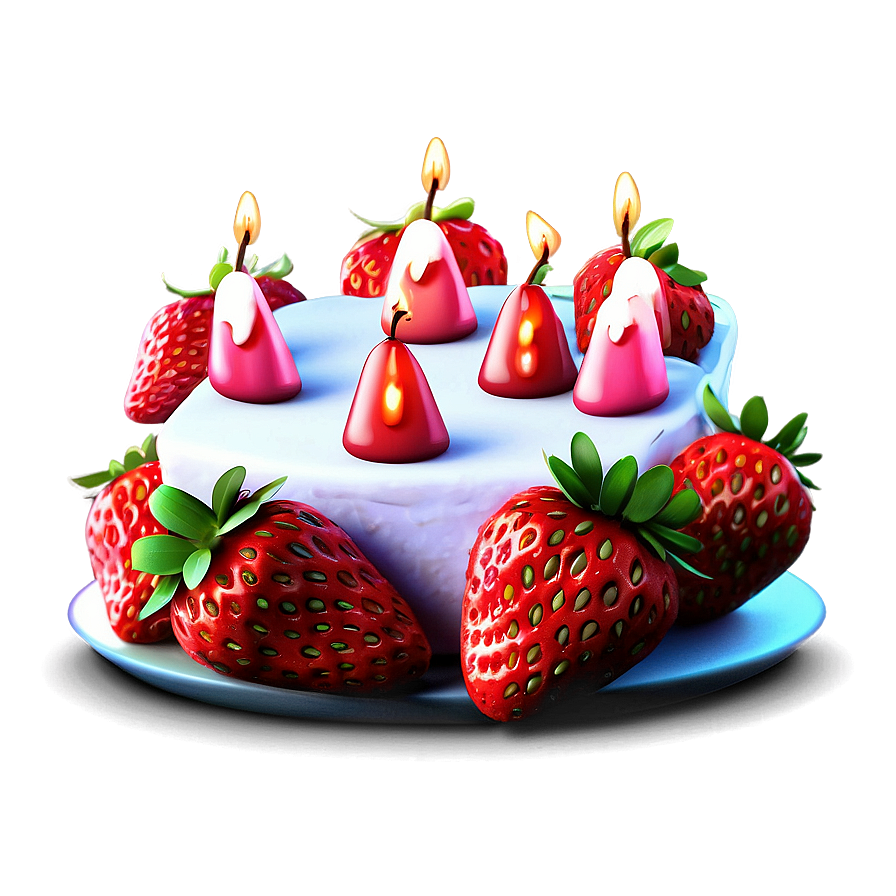 Birthday Strawberry Cute Png 52