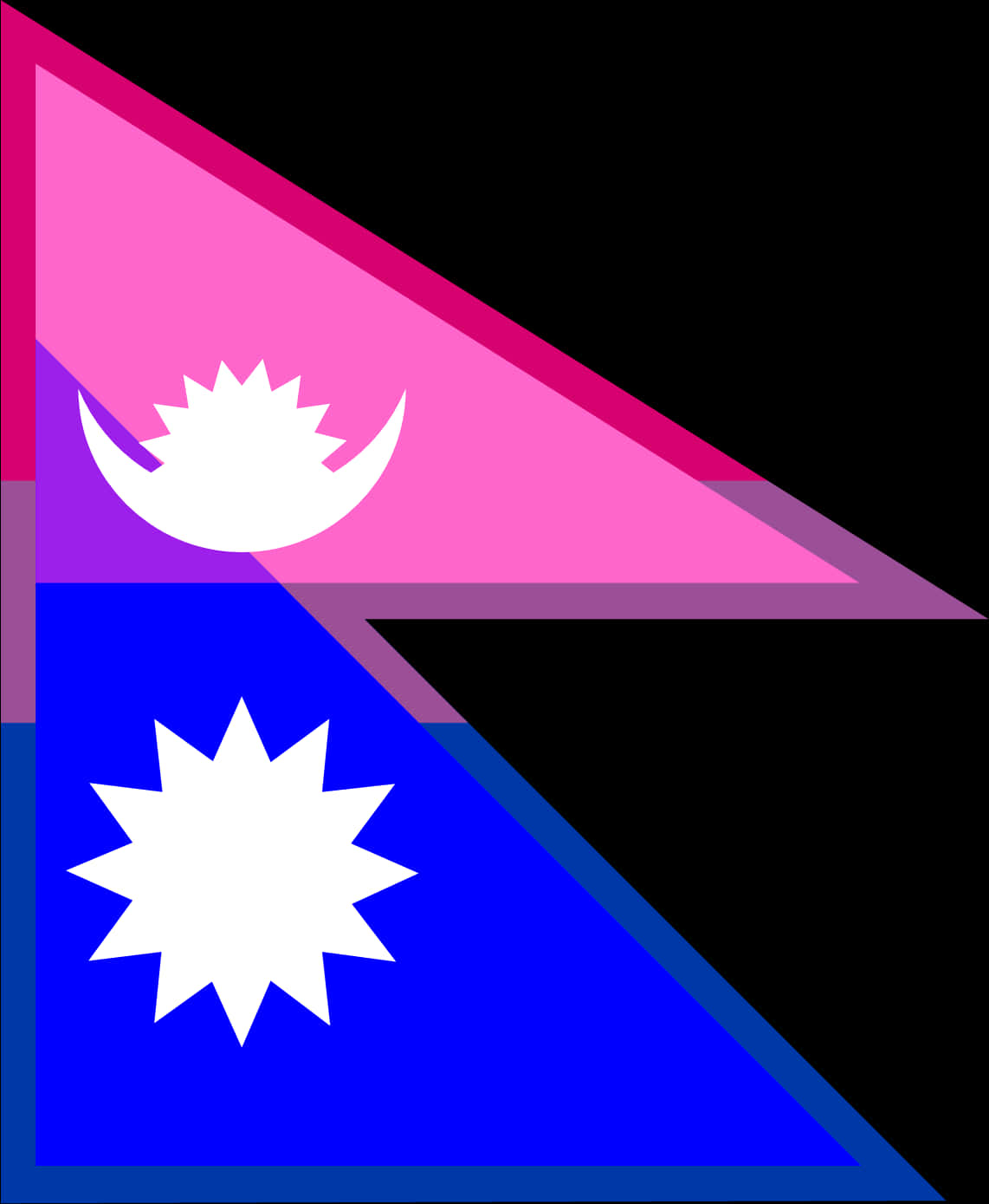 Bisexual Flag Abstract Art PNG with transparent background
