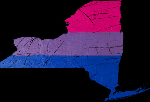 Bisexual Flag Map Silhouette