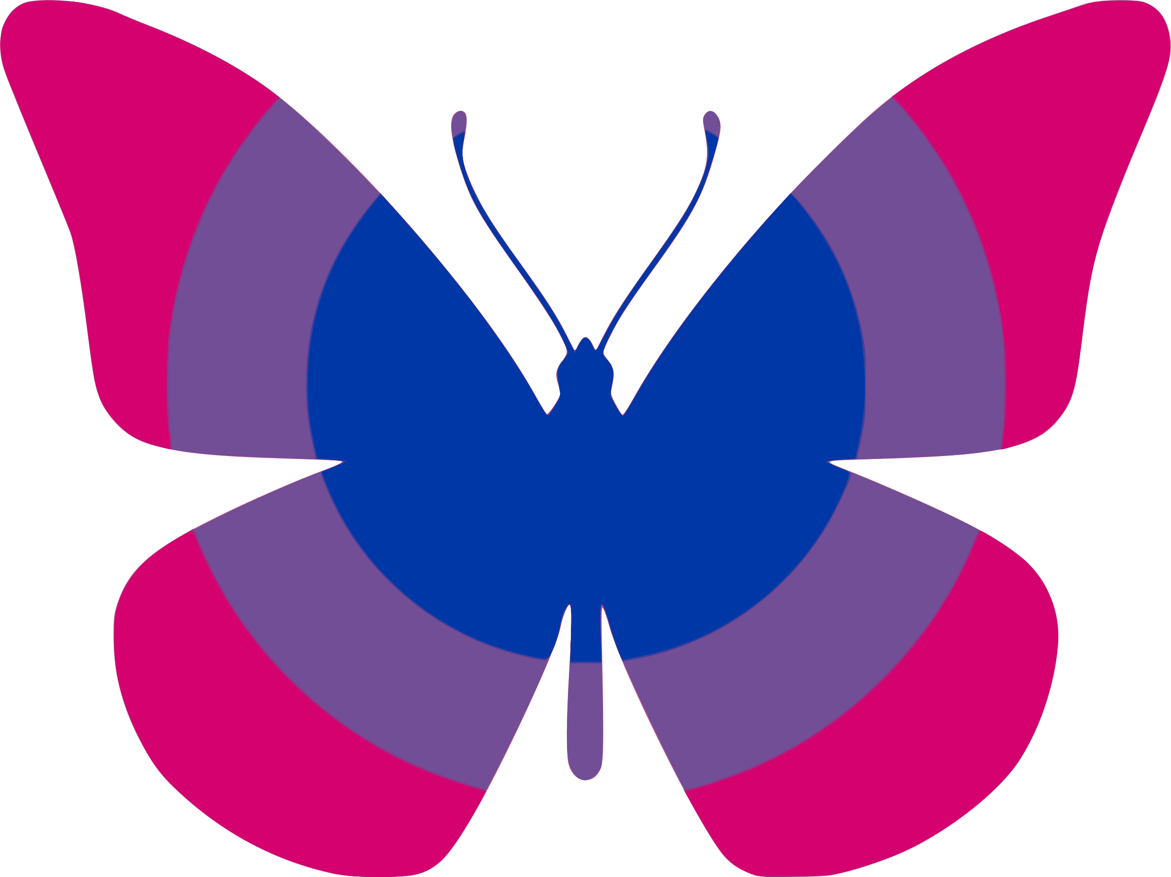 Bisexual Pride Butterfly