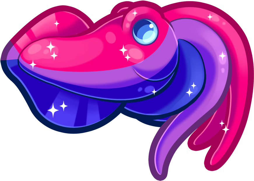 Bisexual Pride Flag Frog