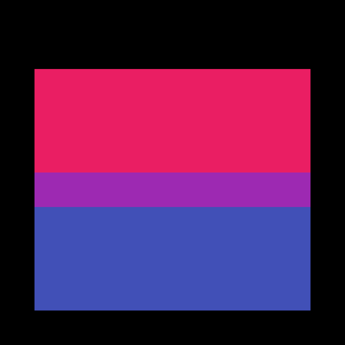 Bisexual Pride Flag Graphic PNG with transparent background