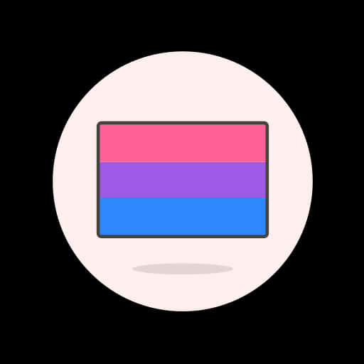 Bisexual Pride Flag Graphic PNG with transparent background