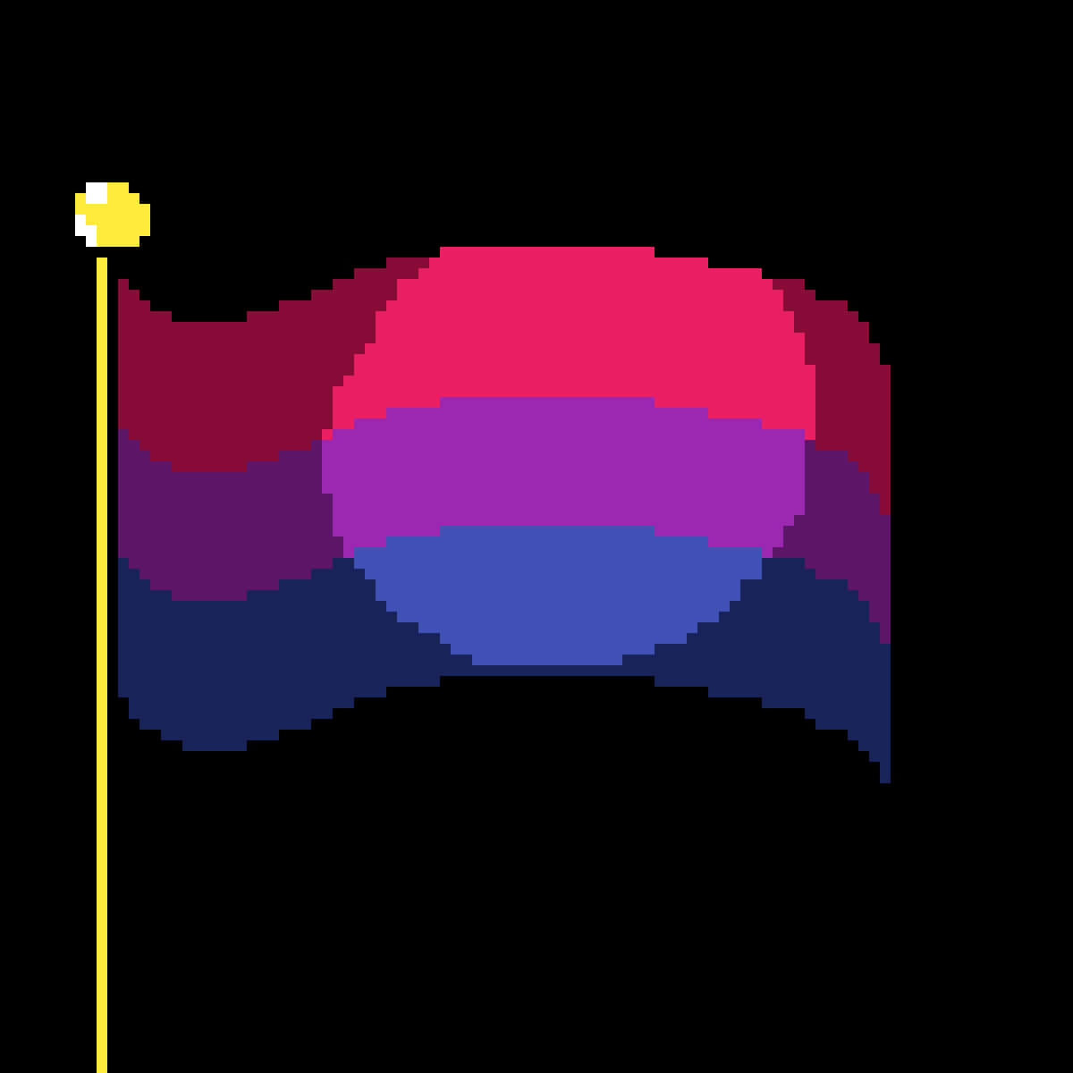 Bisexual_ Pride_ Flag_ Pixel_ Art PNG with transparent background