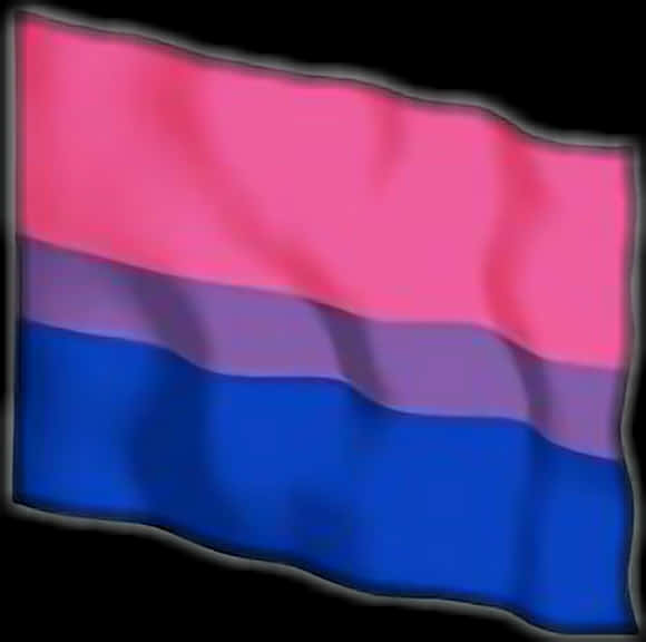 Bisexual Pride Flag Waving PNG with transparent background