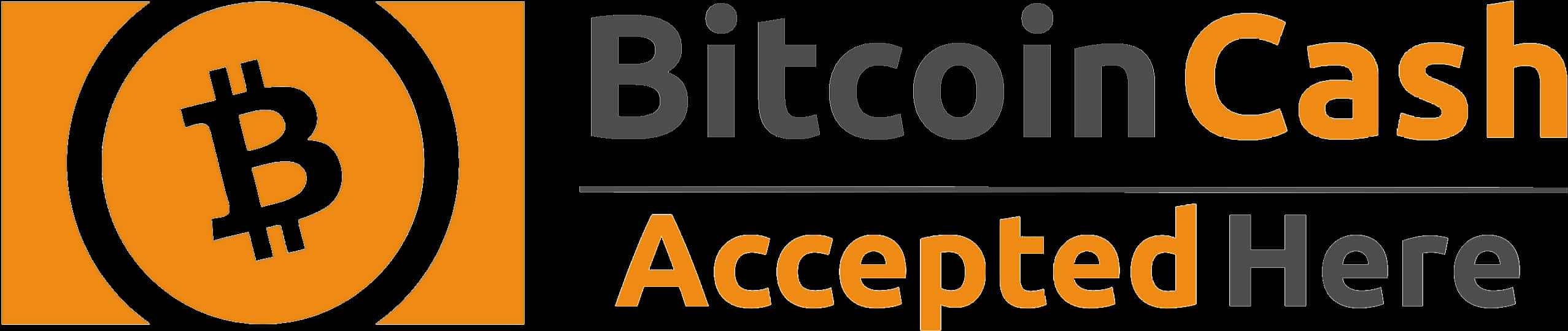 Bitcoin Cash Accepted Here, HD Png Download PNG with transparent background
