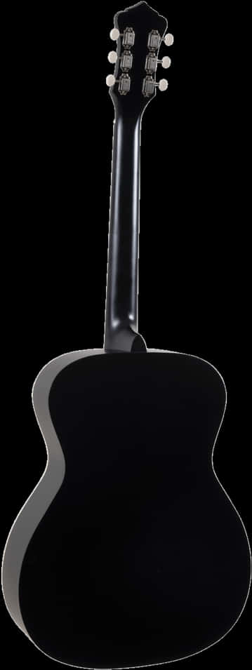 Black Acoustic Guitar Back View