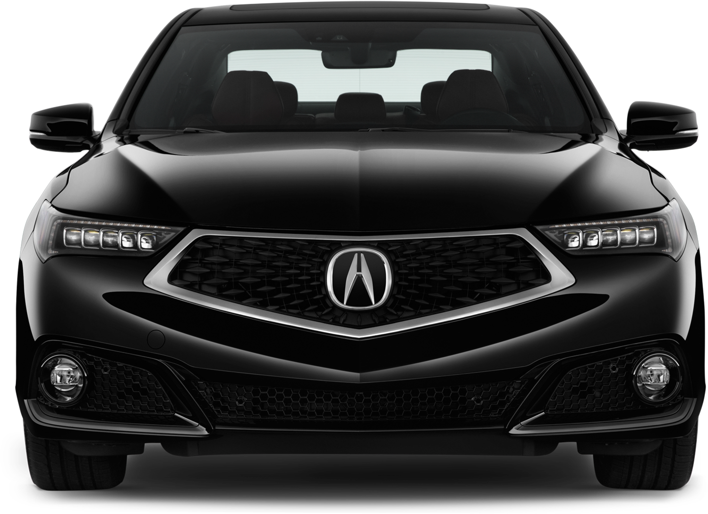 Black Acura Sedan Front View