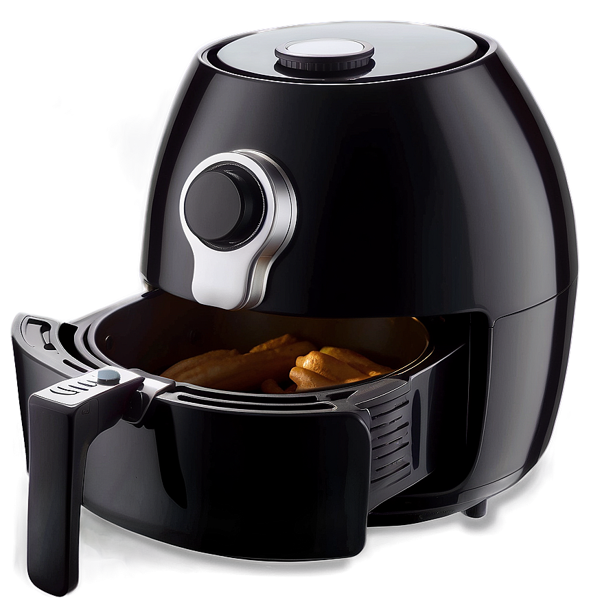 Black Air Fryer Electric Device PNG dov92 PNG with transparent background