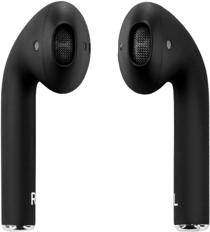 Black Air Pods Earphones Isolated