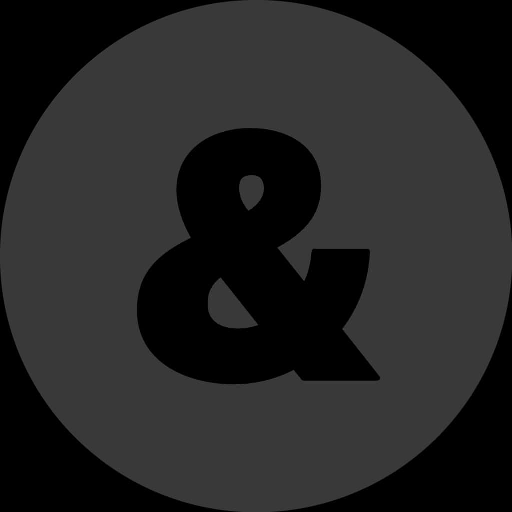 Black Ampersand Circle Icon