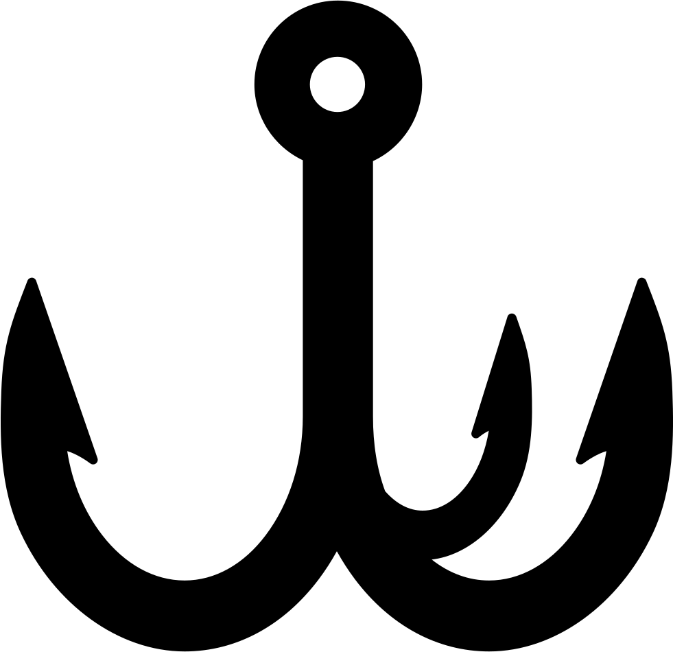 Fish Hook - Fishing Hook Clipart Black And White, HD Png Download PNG with transparent background